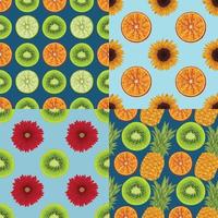 Obst und Gemüse nahtloser Designmuster-Kunstvektor für die Papierverpackung vektor