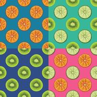 frukt och grönsaker sömlös design konst vektor för papper inslagning set