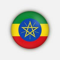 landet etiopien. etiopiens flagga. vektor illustration.