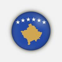 land kosovo. kosovo flagga. vektor illustration.