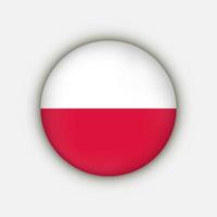 landet Polen. polska flaggan. vektor illustration.