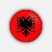 landet albanien. Albaniens flagga. vektor illustration.