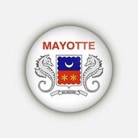 Country Mayotte. Mayotte-Flagge. Vektor-Illustration.