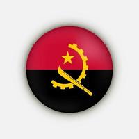 Land Angola. Angola-Flagge. Vektor-Illustration. vektor