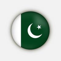 landet pakistan. Pakistans flagga. vektor illustration.