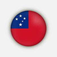 Land Samoa. Samoa-Flagge. Vektor-Illustration. vektor