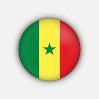 landet senegal. senegals flagga. vektor illustration.