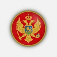 Land Montenegro. Montenegro-Flagge. Vektor-Illustration. vektor