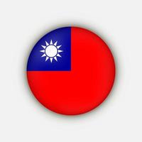 Land Taiwan. Taiwan-Flagge. Vektor-Illustration. vektor