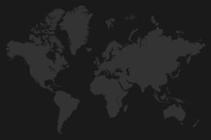 grå karta över världen. världskarta med hög detaljrikedom