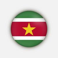 Land Surinam. Surinam-Flagge. Vektor-Illustration. vektor