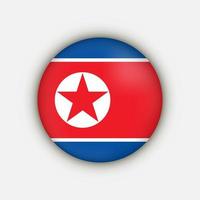 land nordkorea. nordkoreas flagga. vektor illustration.