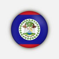 landet belize. belize flagga. vektor illustration.