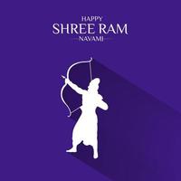 Happy Ram Navami Festival of India inlägg på sociala medier vektor