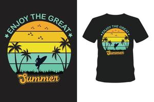 Viel Spaß mit dem tollen Sommer-T-Shirt. vektor