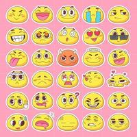 Strichzeichnungen, klobige Hippie-Retro-Hippie-Aufkleber, psychedelische, groovige Set-Bundle-Elemente. süßes Vintage-Icons-Aufkleber-Etikett im Stil der 70er, 80er, 90er Jahre. flache illustration, emoticon emoji designvorlagen. vektor