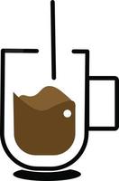 logotyp brunt kaffe vektor