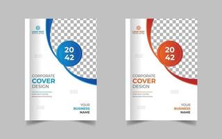 Corporate Book Cover Designvorlage in A4. kann an Broschüre, Geschäftsbericht, Magazin, Poster, Geschäftspräsentation, Portfolio, Flyer, Falz, Banner, Website angepasst werden vektor