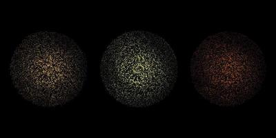 goldglitzernde punkte, funkeln, partikel und sterne auf schwarzem hintergrund. Vektor-Illustration. vektor