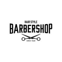 barbershop logotyper på vit bakgrund vektor