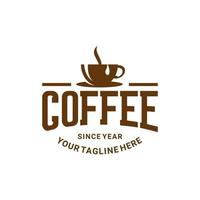 kopp kaffe vektor, café logotyp vektor