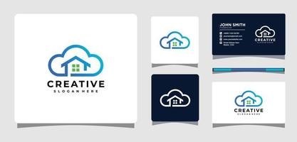 Inspiration für das Design von Cloud- und Hausimmobilien-Logos vektor