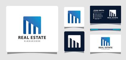 Inspiration für das quadratische Logo-Design von Immobilien vektor