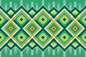 Nahtloses geometrisches ethnisches asiatisches orientalisches und traditionelles Musterdesign für Textur und Hintergrund. Seiden- und Stoffmusterdekoration für Teppiche, Kleidung, Verpackungen und Tapeten vektor