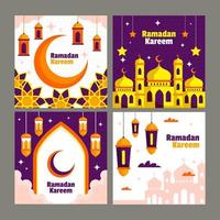 Ramadan Kareem Social-Media-Beitrag vektor
