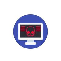 Malware, Online-Betrug, Virus im Computervektorsymbol vektor