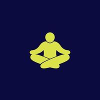 Meditation, meditierender Mann Symbol, Vektor