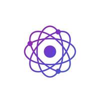 Atom-Symbol auf Weiß, Wissenschaftsvektor vektor