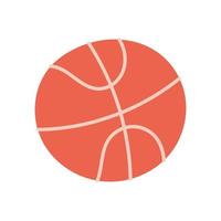 Basketball. handgezeichnetes Doodle-Kind-Zeug-Symbol. vektor