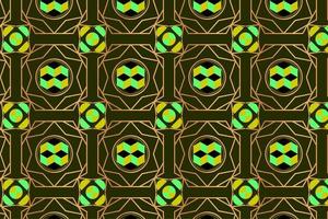 Vintage abstrakt mönster med gula och gröna bruna former vektor
