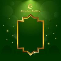 Moscheentür oder -fenster des islamischen Designs für Grußhintergrund Ramadan Kareem und Eid Mubarak-Ereignis vektor