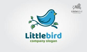 kleine Vogel-Vektor-Logo-Vorlage. Vektorillustration für Ihr Design. Dieses Logo-Design für alle kreativen Unternehmen, Bildung, Beratung, ausgezeichnetes, einfaches und einzigartiges Konzept. vektor