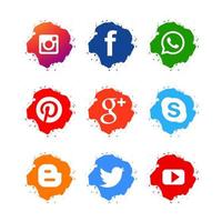 Icons für Social-Networking-Design vektor