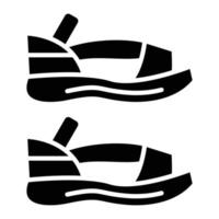 Sandalen-Glyphe-Symbol vektor