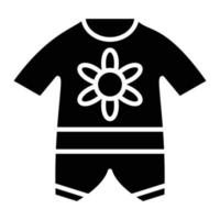 Glyphen-Symbol für Babykleidung vektor