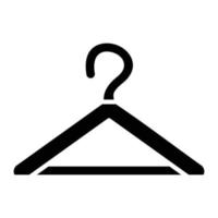 Glyphen-Symbol für Kleiderbügel vektor