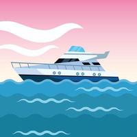 Yachtboot Cartoon vektor