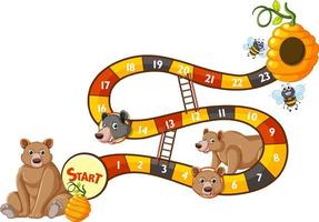 Spieldesign mit Zahlen und Bären vektor