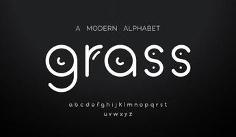 moderne abstrakte Alphabet-Schriftarten. typografietechnologie, elektronisch, film, digital, musik, zukunft, logo kreative schriftart vektor