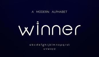 moderne abstrakte Alphabet-Schriftarten. typografietechnologie, elektronisch, film, digital, musik, zukunft, logo kreative schriftart vektor