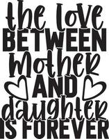 kärleken mellan mor och dotter är för alltid 02 vektor
