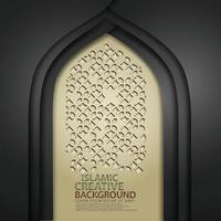 luxuriöse islamische kunst für grußkarten mit realistischer türmoscheenstruktur mit ornamenten aus mosaik. Vektor-Illustrator vektor