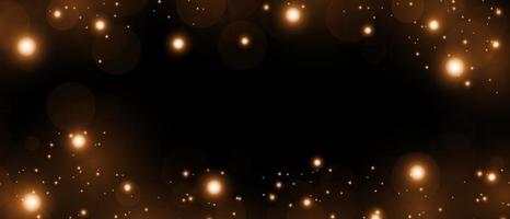 glitzernde Partikel aus Feenstaub, Licht. magisches Konzept. glühender Staub. staubiges Gold. abstrakter hintergrund mit bokeh-effekt. Vektor-Illustration