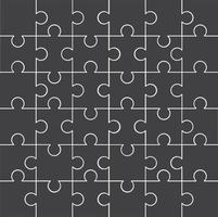 Puzzle-Puzzle-Set mit 6 Vektordesigns frei editierbar vektor