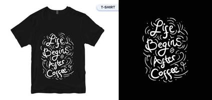 kaffe typografi t-shirt design. vektor print, typografi, affisch. globala swatches.