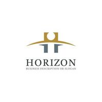 horizon logotyp med bokstaven h för ditt företag vektor